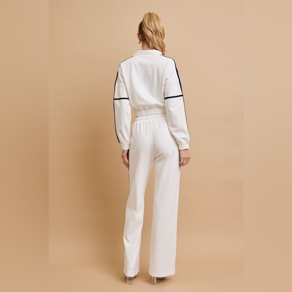 Jackie White and Black Striped Jumpsuit - Picture 4 of 4